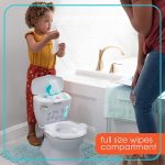 Summer My Size Potty Lights and Songs Transitions, White – Realistic Potty Training Toilet with Interactive Handle that Plays Music for Kids, Removable Potty Topper/Pot, Wipe Compartment, Splash Guard - Image 4